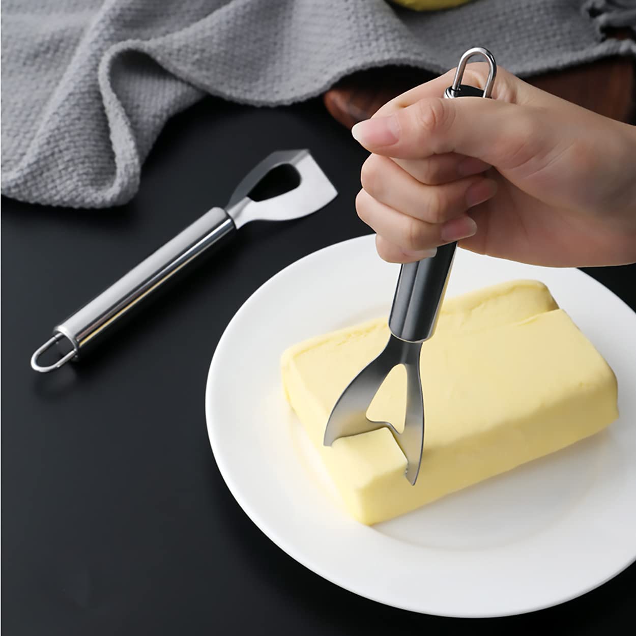 Amazon | Dadamong 2個 直角バターカッター、ステンレススチールバター Amazon | Dadamong 2個 直角バターカッター、ステンレススチールバター